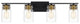 Quoizel KEE8632MBK 4-Light Bath, Keesey