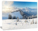 Sunny Morning in Mountains, Landscape Canvas Art Print, 20"x12"