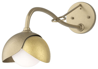 Brooklyn 1-Light  Sconce, Soft Gold, Modern Brass, Opal Glass