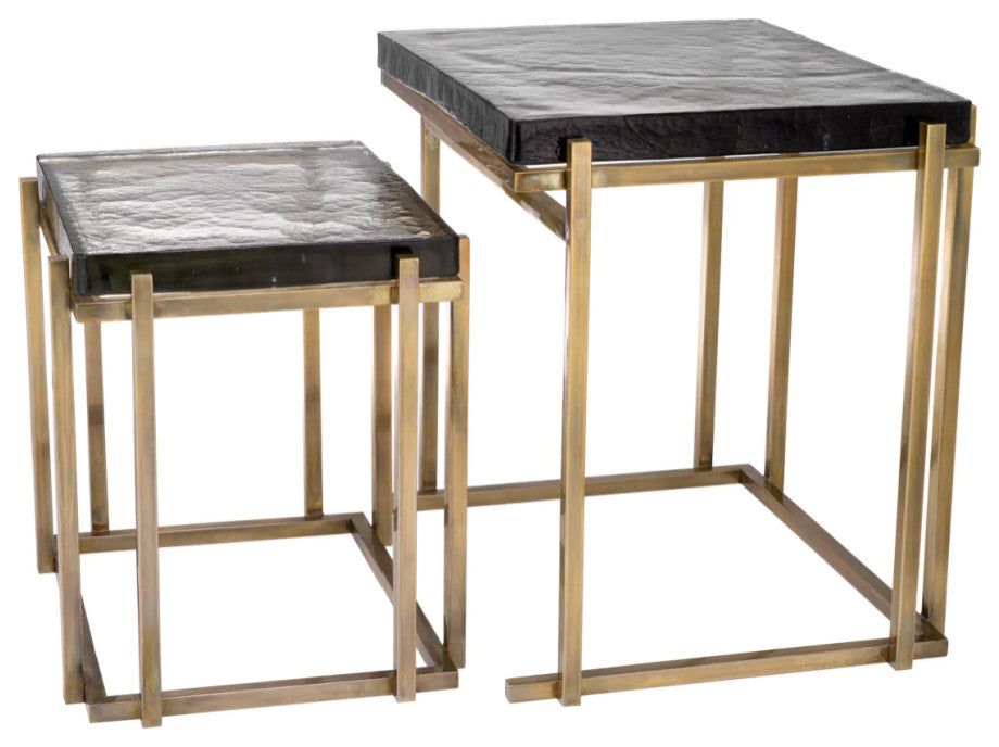 Square Glass Side Tables (2) | Eichholtz Niemeyer