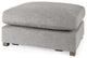 Gray Fabric Covered Half Ottoman