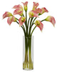 Mini Calla Lily Silk Flower Arrangement, Pink