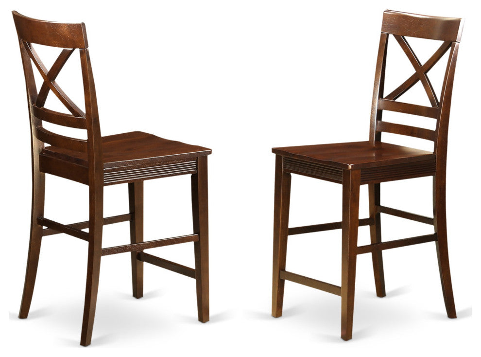 Duqu5H-Mah-W, 5-Piece Counter Height Pub Set, Small Table and 4 Chairs