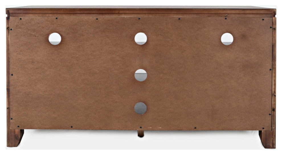 50" Sliding Door Modern Tv Stand Console, Brushed Walnut, Set of 2