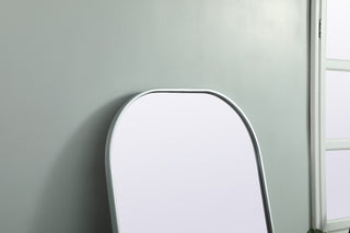 Metal Frame Arch Full Length Mirror 28X74 Inch, Silver