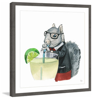 "Alcohol Professor" Framed Painting Print, 32"x32"