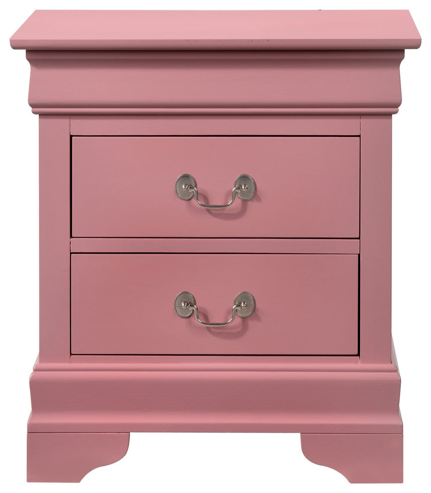 Louis Phillipe Nightstand, Pink