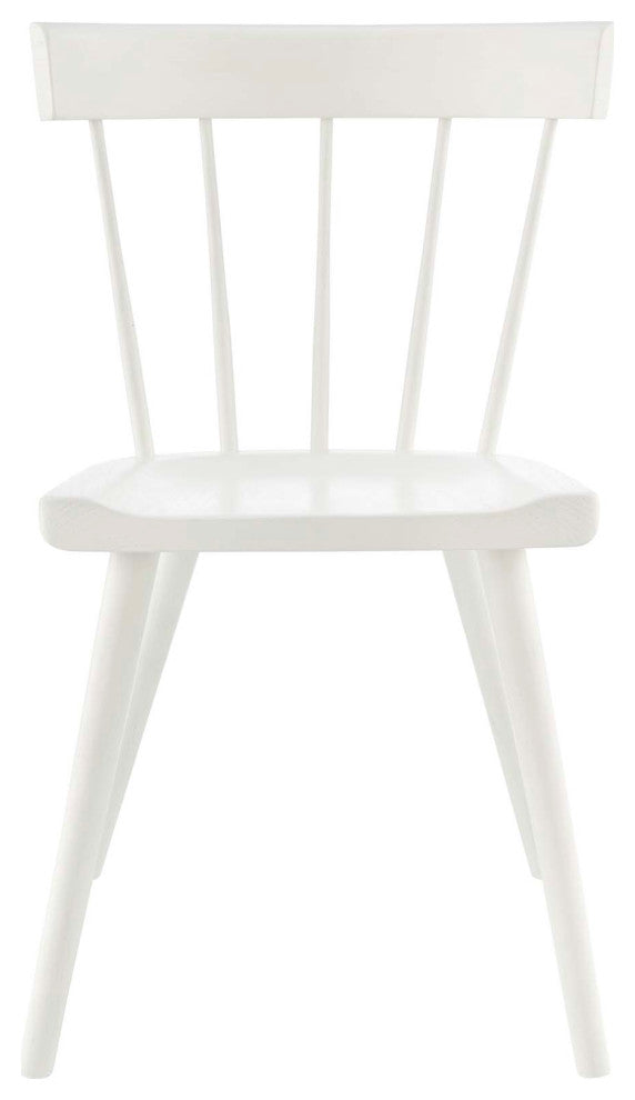 Side Dining Chair, White, Wood, Modern, Kitchen Bistro Restaurant Hospitality