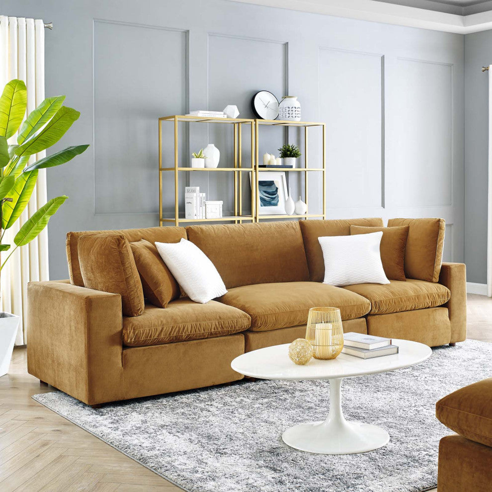 Sofa, Velvet, Brown, Modern, Living Lounge Room Hotel Lobby Hospitality