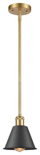 Innovations 516-1S-SG-M8-BK-LED 1-Light Mini Pendant, Satin Gold