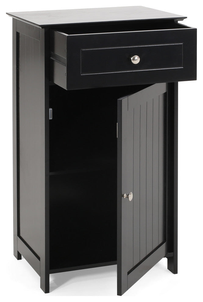 Chloe Modern Bathroom Storage Cabinet, Black