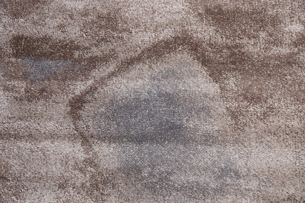 Turkish Abstract Brown Transitional Oriental Rug Contemporary Carpet 8x10