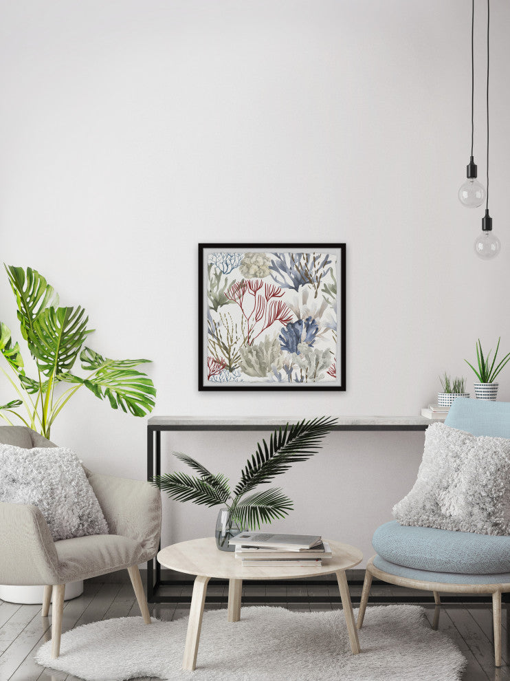 "Underwater Meadows" Framed Painting Print, 12x12