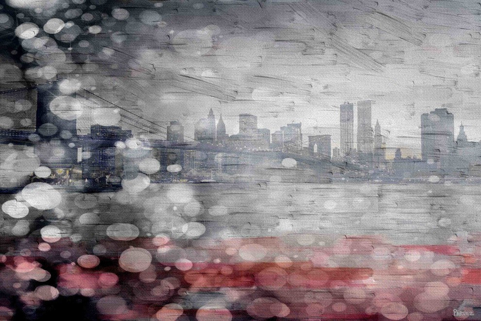 "NYC Storm" Print on Canvas, 24"x16"