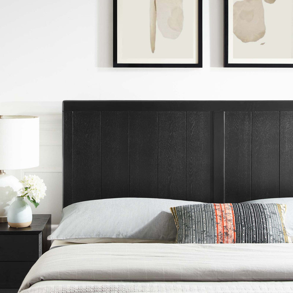 Robbie Twin Wood Headboard Black