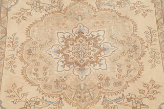 Consigned, Vintage-Style Faded Handmade Oriental Persian Area Rug, Beige, 6x10