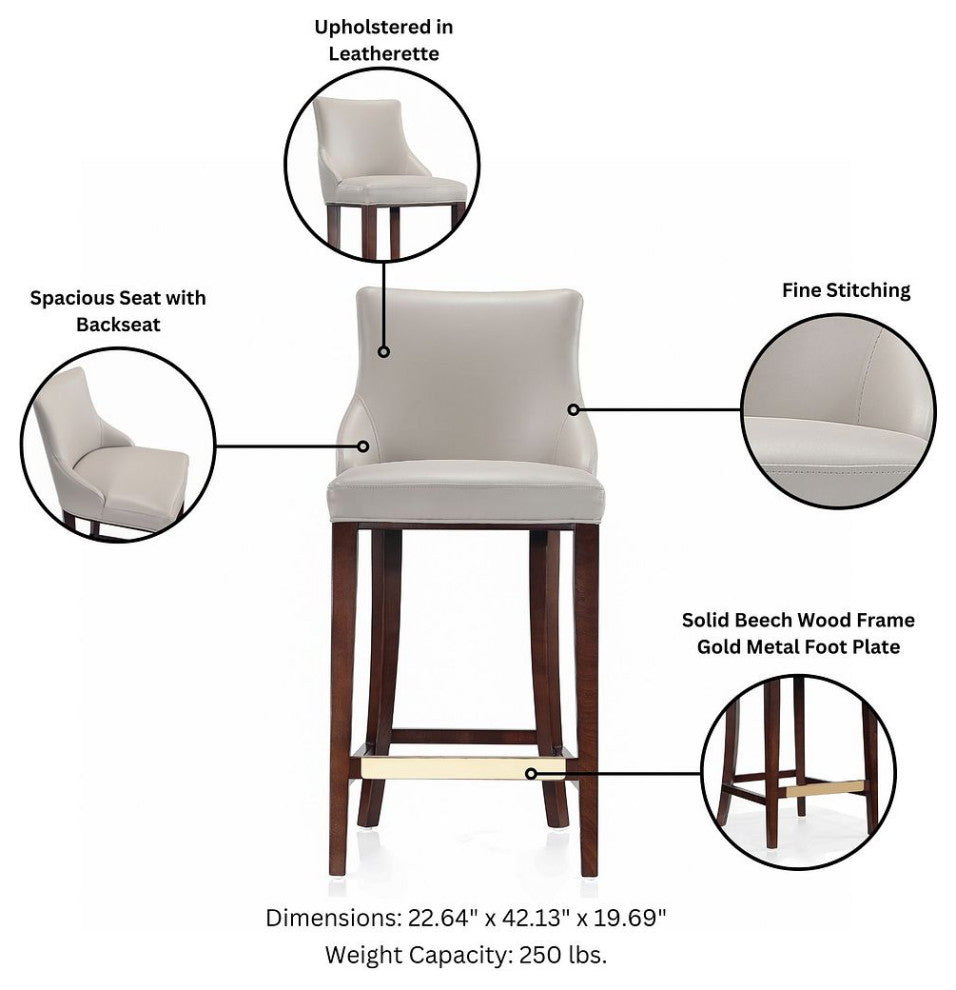 Manhattan Comfort Shubert Barstool, Set of 2