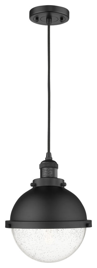 Innovations 201C-BK-HFS-84-BK-LED 1 Light 9" Mini Pendant, Matte Black