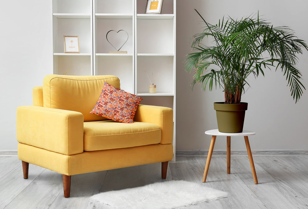 Succulent Garden Accent Pillow, Peach, 18"x18"