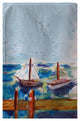 Betsy Drake Two Sailboats Beach Towel