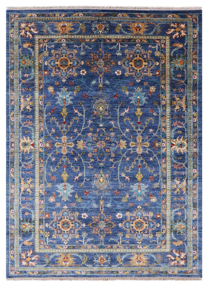 5' 9" X 7' 8" Persian Tabriz Hand Knotted Wool Rug Q7621