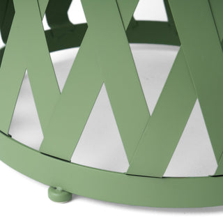 GDF Studio Ellen Outdoor Patio Iron Side Table, Matte Green, 14"