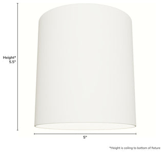 Hunter x Jasmine Roth Canoga White Integrated LED Small Flush Mount