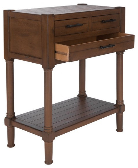 Safavieh Filbert 3 Drawer Console Table, Brown