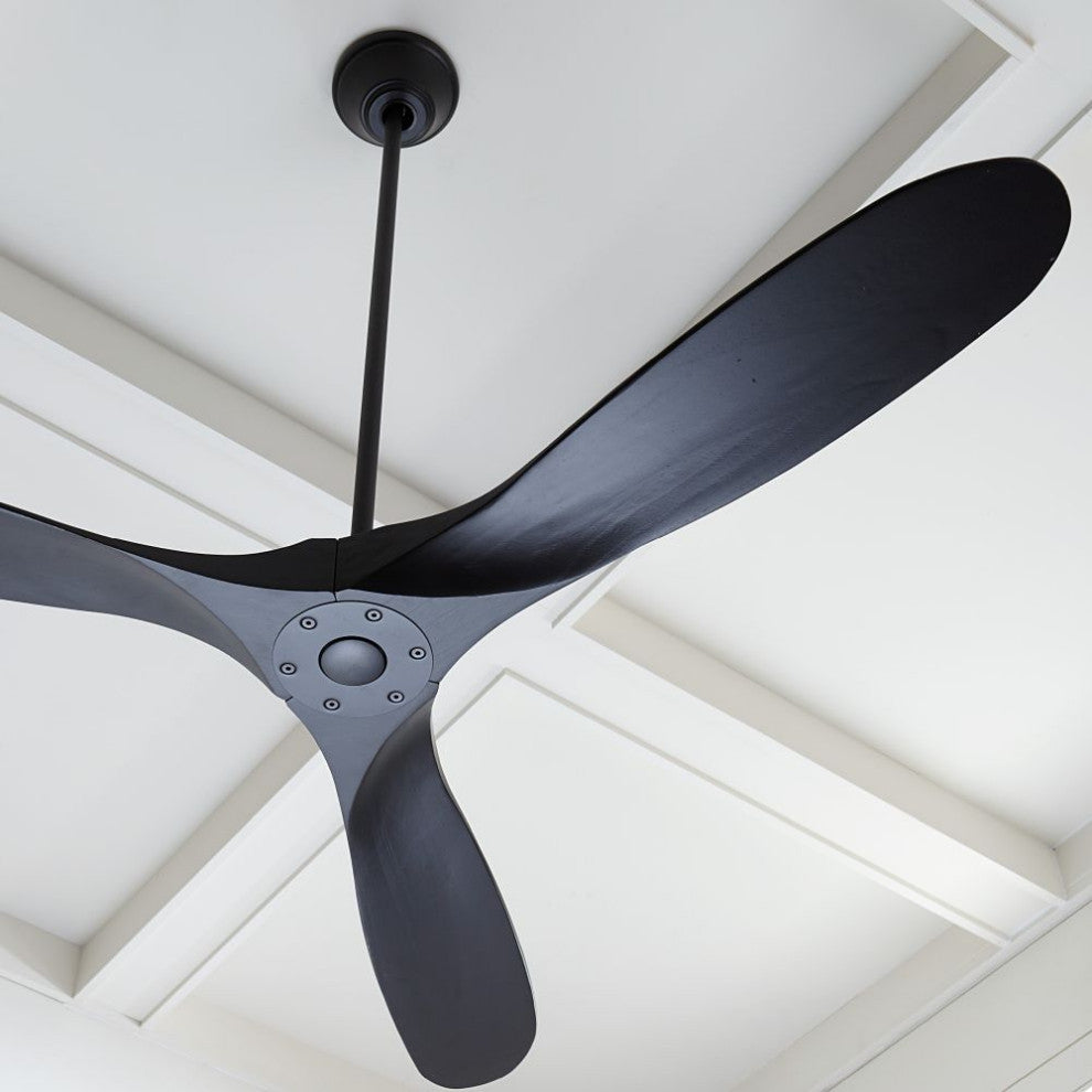 Maverick 3 Blade Outdoor Ceiling Fan Matte White Matte Black 60.00 Black No