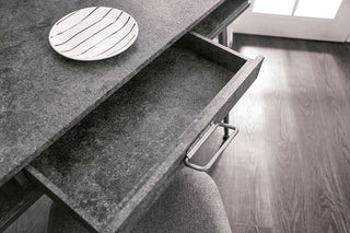 Metal Desk With Storage, Silver Finish