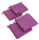 20"X19" Solid Microsuede Chair Cushions, Set of 4, Ultra Violet