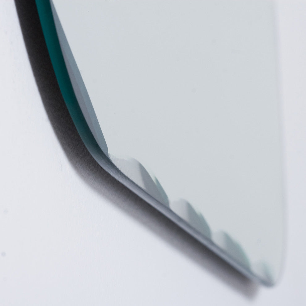 Frameless Oval Beveled Mirror