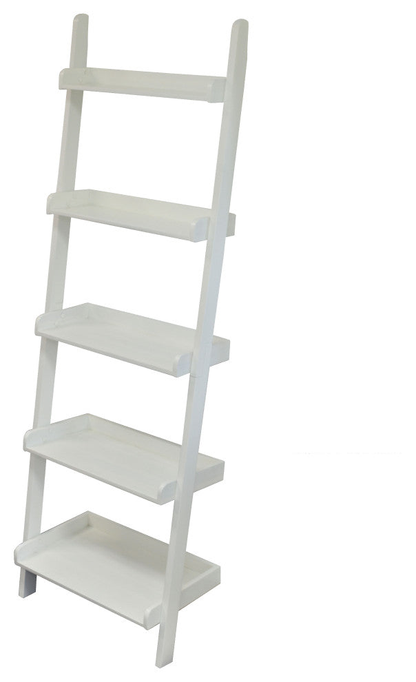 White Leaning Ladder Shelf