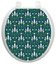 Peacock Toilet Tattoos Seat Cover, Vinyl Lid Decal, Bathroom Decorative Cover, Round