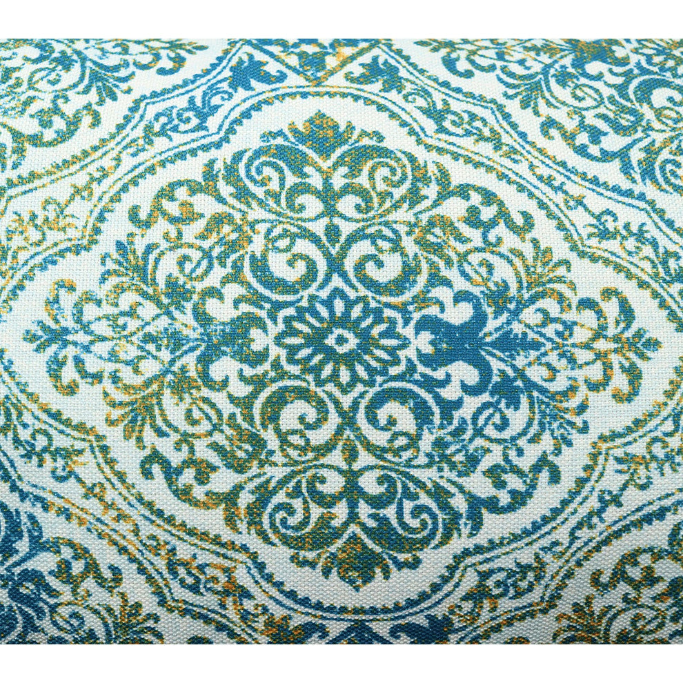 Blue Machine Woven with Tassels Vista Throw Pillow, 16" x 26"