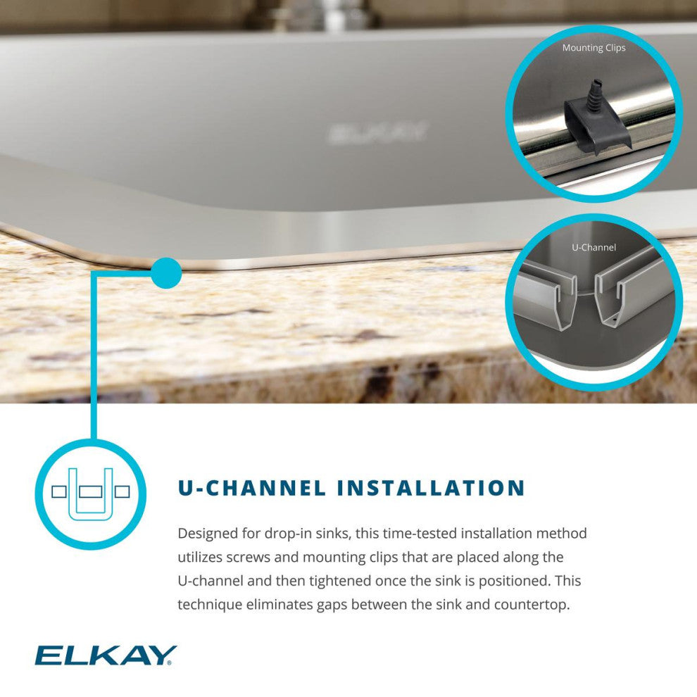 Crosstown 18 Gauge Stainless Steel 33" Dual Mount Sink Kit With Filtered Faucet