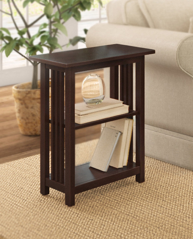 Mission 2 Shelf End Table, Espresso