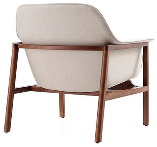 Miller Accent Chair in Cream and Walnut