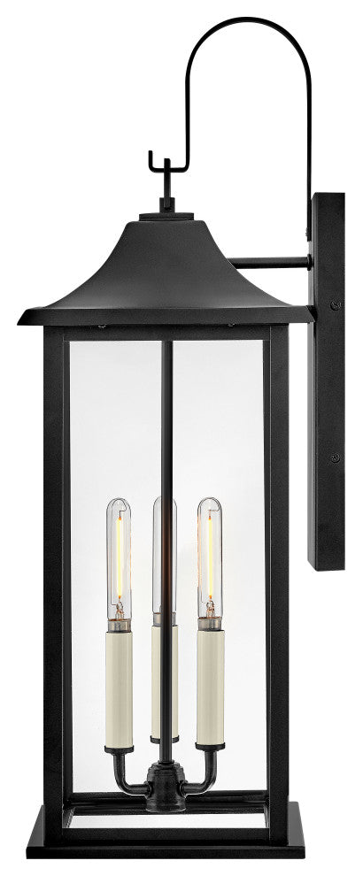 Lark Nolan Large Wall Mount Lantern, Black