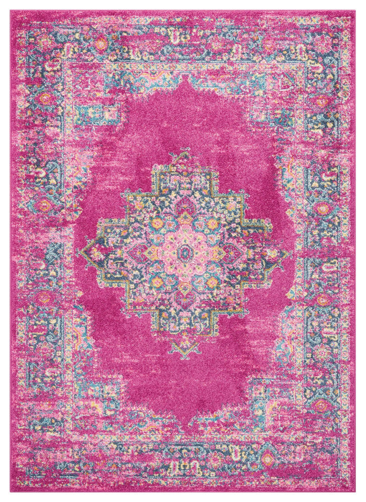 7' X 10' Fuchsia Power Loom Area Rug