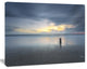Stormy and Dark Sea Sunset, Seascape Canvas Art Print, 40"x30"