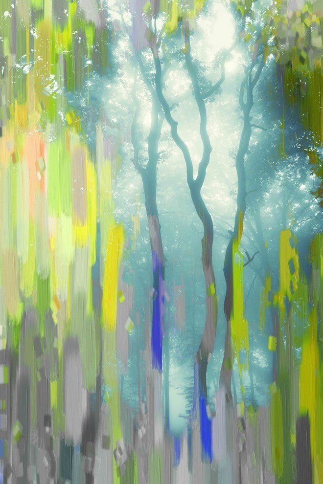 "Painted Tree Forest" Fine Art Canvas Print, 16"x24"