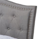 Felisa Modern Grey Fabric Upholster Button Tufted King Platform Bed