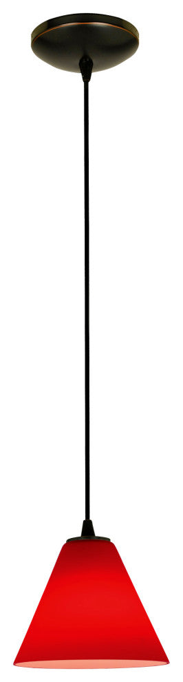 Access Lighting 28004-3C/RED Martini 1 Light LED Pendant - 7"W - Oil Rubbed