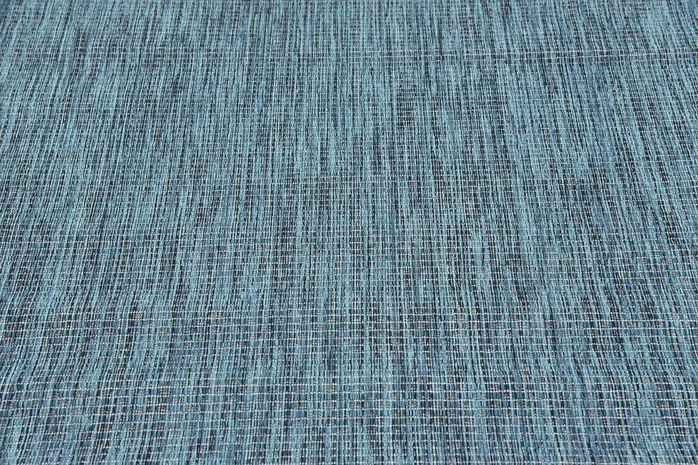 Unique Loom Teal Solid Outdoor 5' 0 x 8' 0 Area Rug