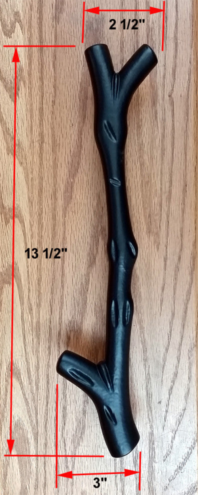 Large Tree Branch Door Pull Barn Door Handle - Matte Bronze finish