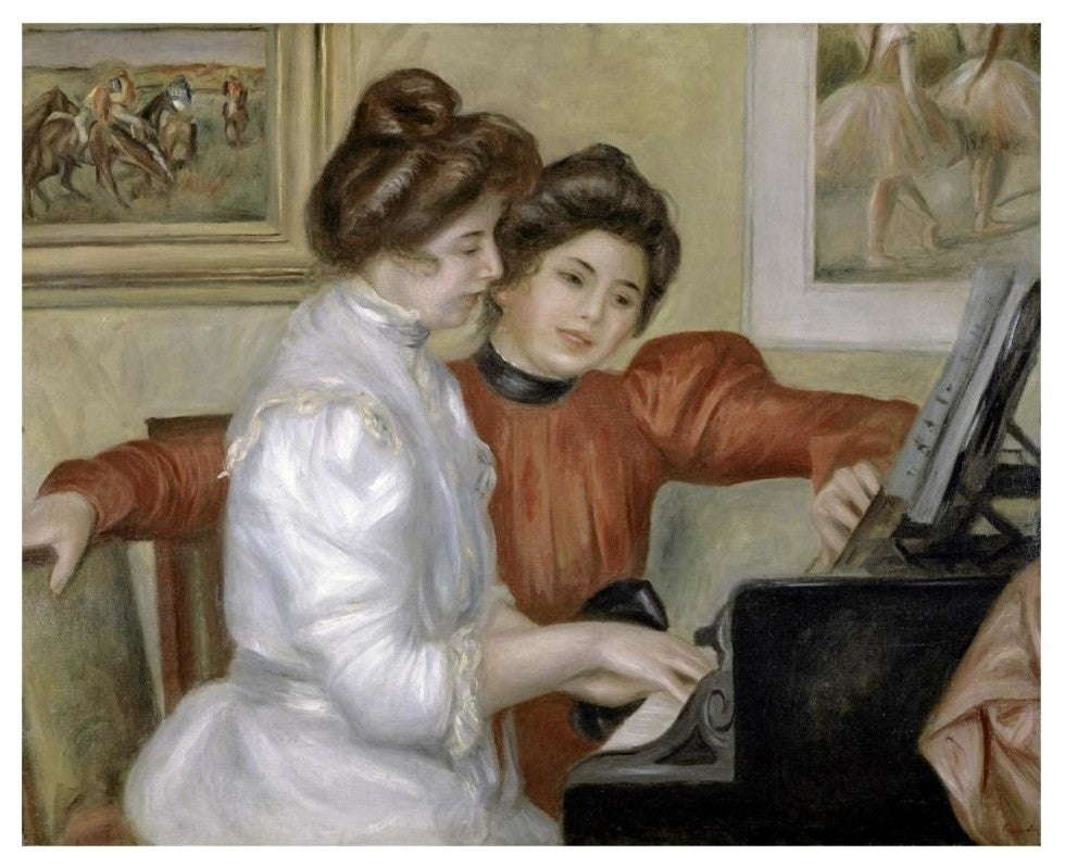"Yvonne and Christine Lerolle at the Piano, 1897-1898" Paper Art, 32"x26"