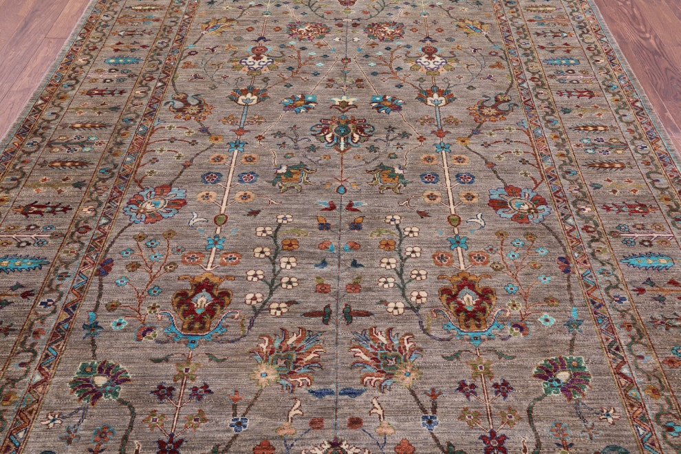 Persian Tabriz Hand Knotted Wool Rug 7' 0" X 10' 0" - Q12482