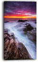 "Stormy Seashore With Colorful Sky" Beach Canvas Wall Art, 20"x40"