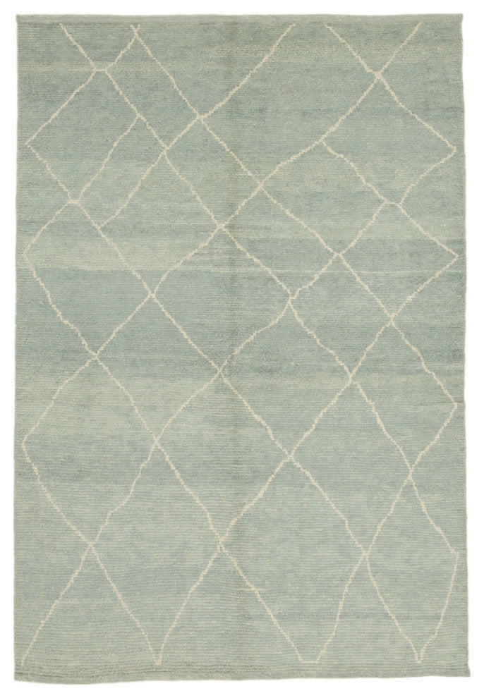Rug N Carpet - Handmade Decorative 6' 2'' x 9' 1'' Moroccan Area Rug